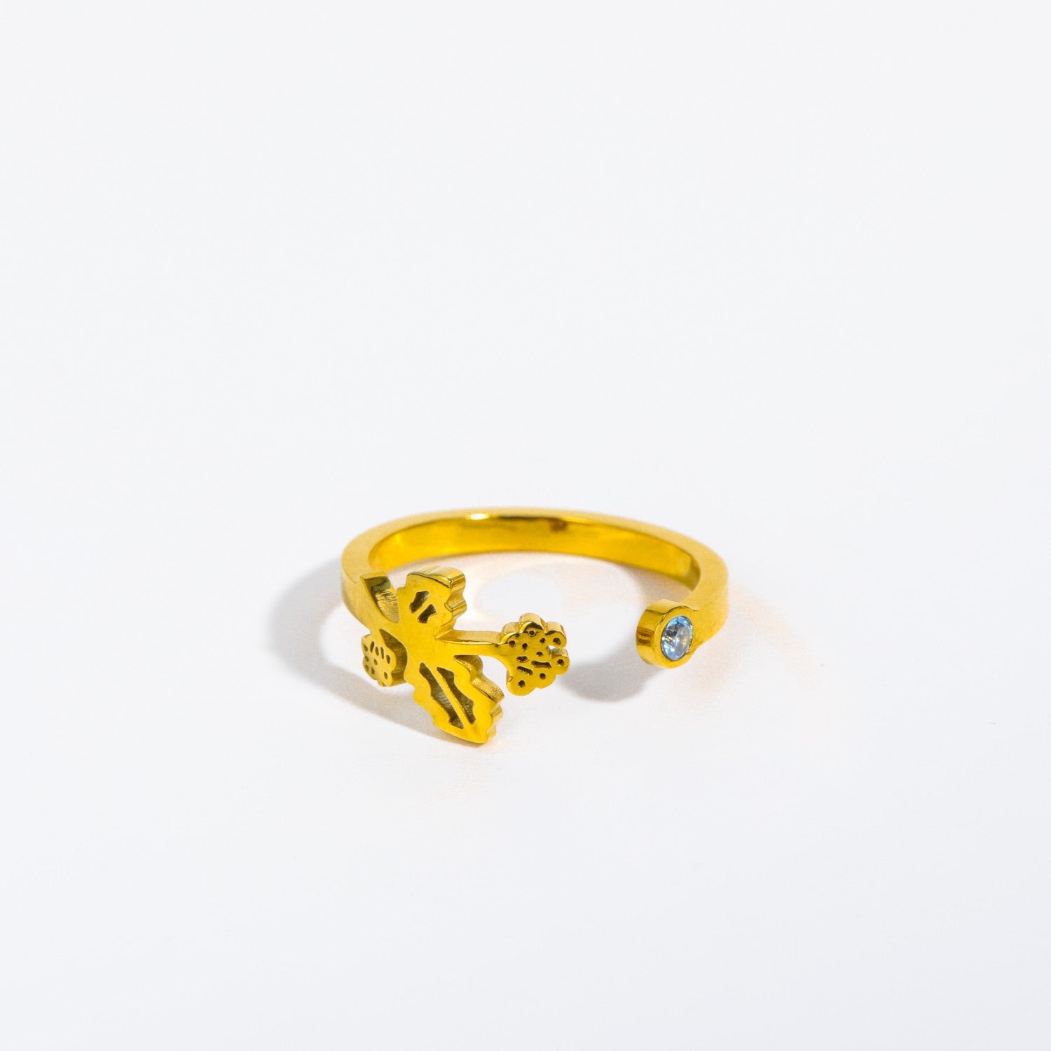 Anillo de acero inoxidable de oro al por mayor